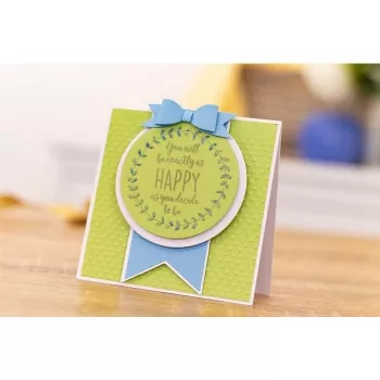 Crafter's Companion Clear Acrylic Stamp - Happy as you Decide