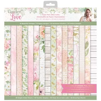 Sara Signature Garden of Love 12" x 12" Paper Pad, Crafters Companion