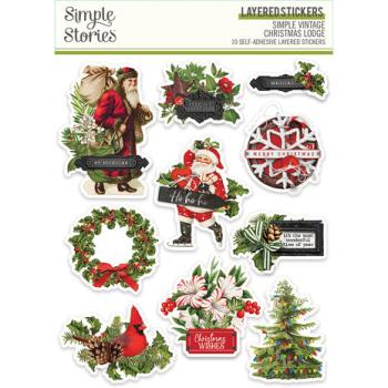 Simple Stories, Simple Vintage Christmas Lodge Layered Stickers