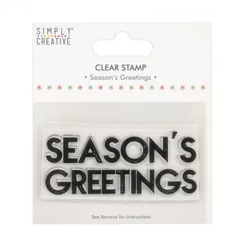Simply Creative Season's Greetings Large Clear Stamps