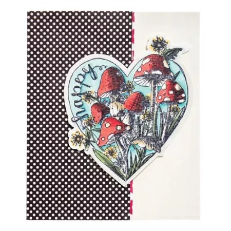 Spellbinders Happy Heart 3D Cling Stamp Set