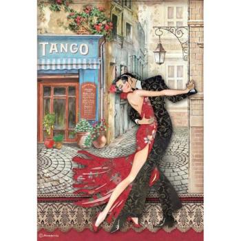 Stamperia, A4 Rice Paper Desire Tango