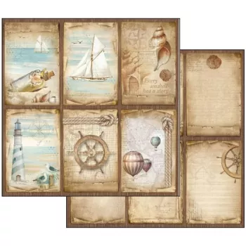 Stamperia Sea Land 12x12 Inch Paper Pack