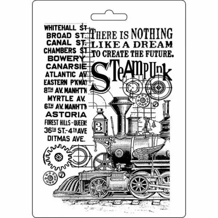 Stamperia Soft Mould A5 Steampunk Train