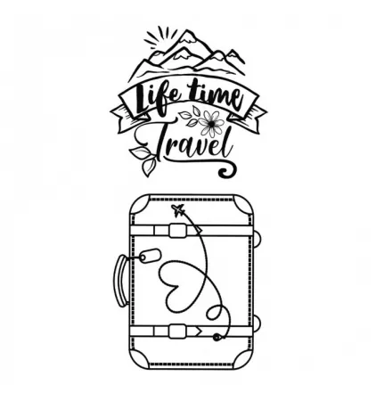 Stamperia Suitcase Life Time Clear Stamps