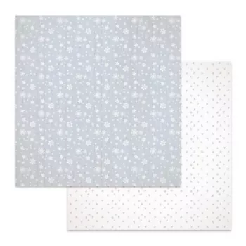 Stamperia Texture Snow Flakes 12x12 Inch Paper Sheet