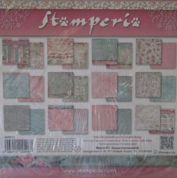 Stamperia, Paper Pad Background Sweet Winter, 8 x 8 Inch