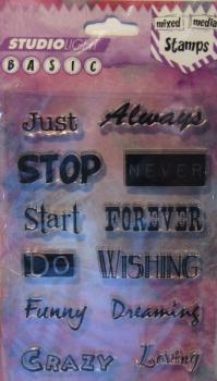 Studiolight, Mixed Media Stamps Funky Words