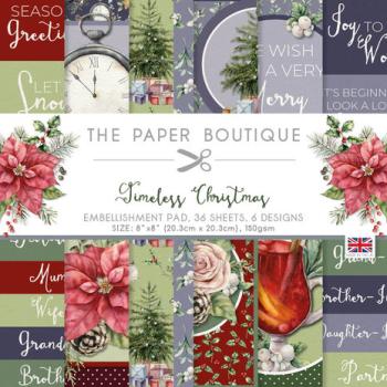 The Paper Boutique, Timeless Christmas 8x8 Inch Embellishments Pad