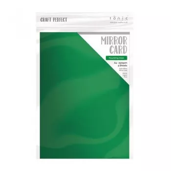 Tonic Studios mirror card - satin - flourishing green 5 Bg A4