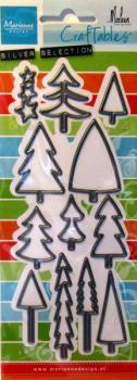 Marianne Design, Craftables Silver Selecion Christmas Trees
