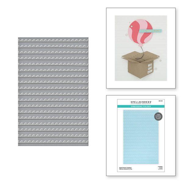 Spellbinders, Embossingfolder Hand Drawn Scallops