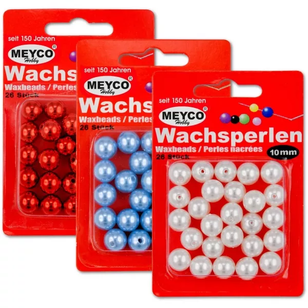 Wachsperlen, gold, 6 mm, Meyco