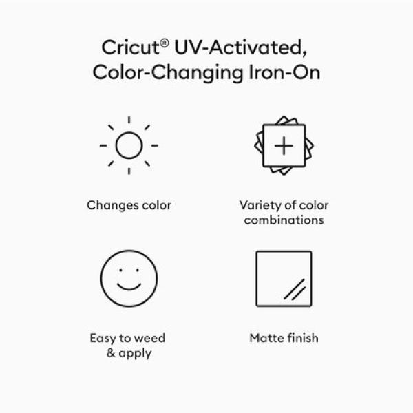 Cricut, Color-Changing Iron-On UV-Activated Pastel Blue