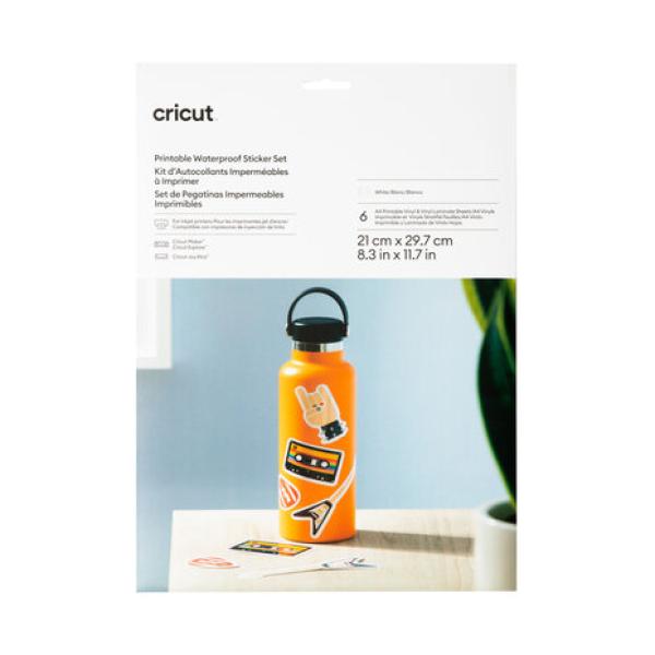 Cricut, Printable Waterproof Sticker Set A4 White