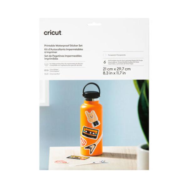 Cricut, Printable Waterproof Sticker Set A4 Transparent