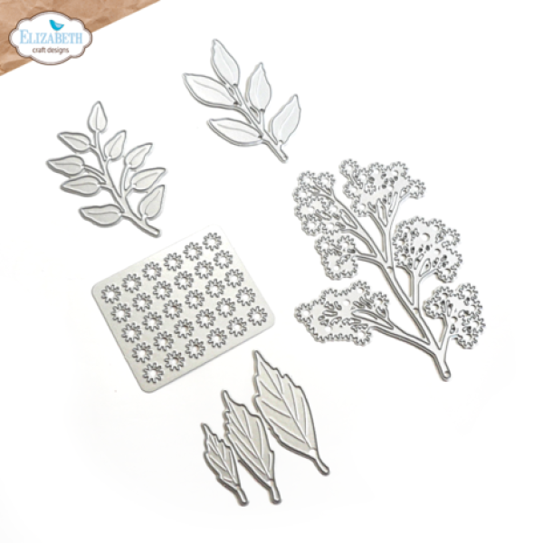 Elisabeth Craft Designs, Evening Rose Dies Floral Greenery 2