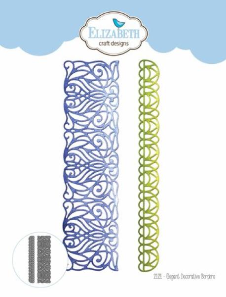 Elisabeth Craft Designs, Evening Rose Dies Elegant Decorative Borders
