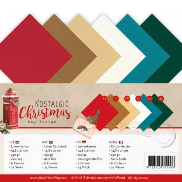 Amy Design - Nostalgic Christmas Linen Cardstock