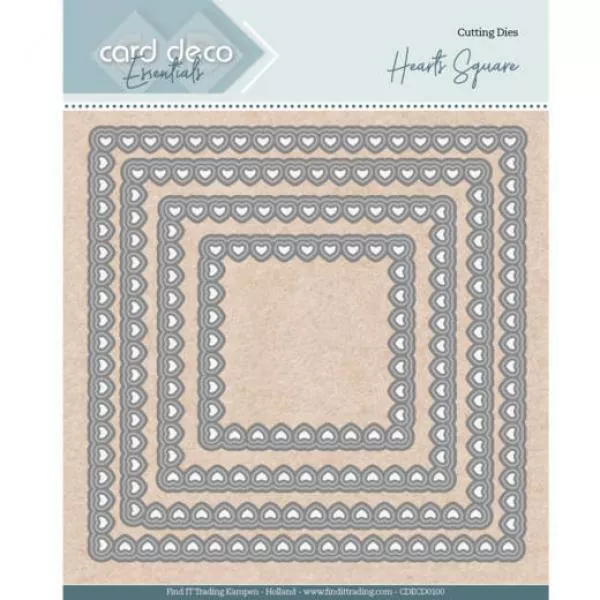 Card Deco Nesting Dies - Hearts Square