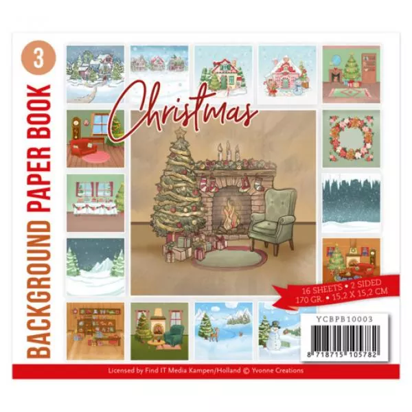 Yvonne Creations, Background Paper Book 3 Christmas