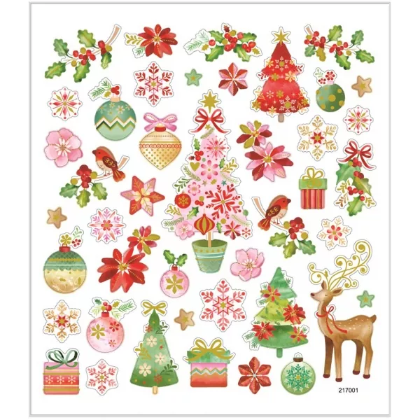 cchobby, Stickerbogen15x16,5 cm, Romantische Weihnacht