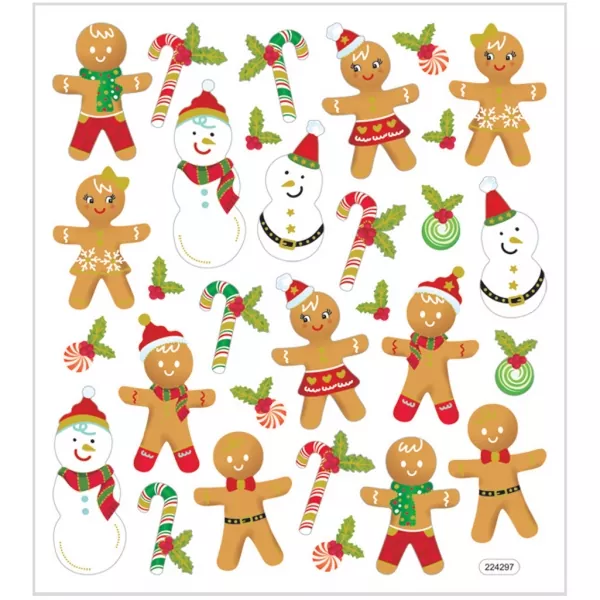 cchobby, Stickerbogen 15x16,5 cm, 30 Stck., Lebkuchenfiguren