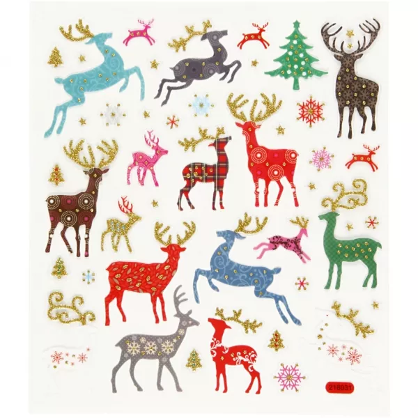 cchobby, Stickerbogen 15x16,5 cm, Rentiere