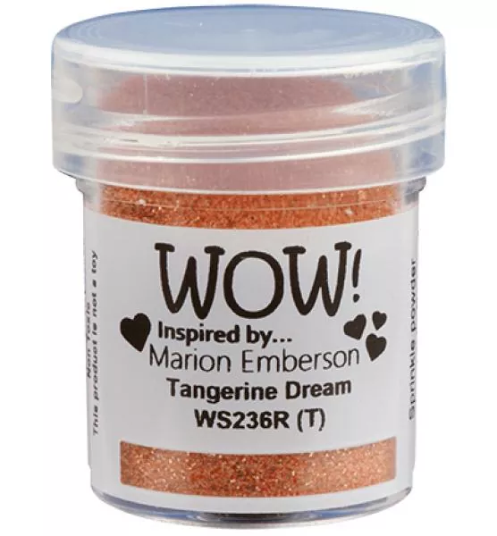 Wow, Embossing Glitters Tangerine Dream