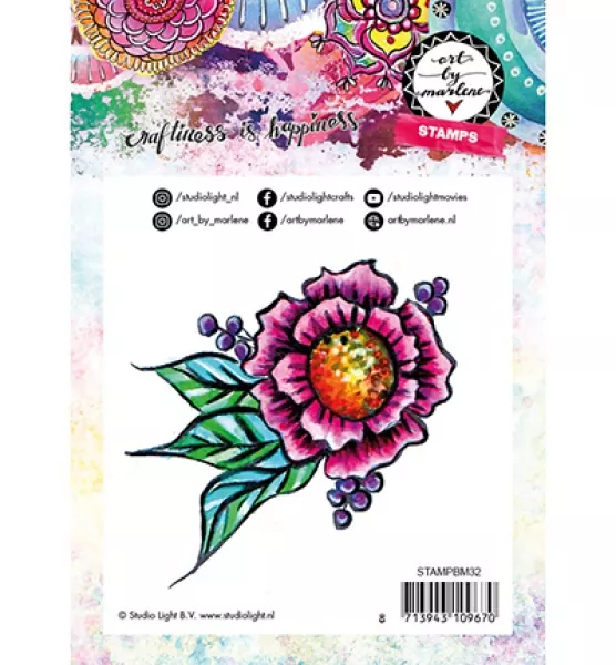 Studio Light Cling Stamp Painterly Flower Art By Marlene 3.0 nr.32
