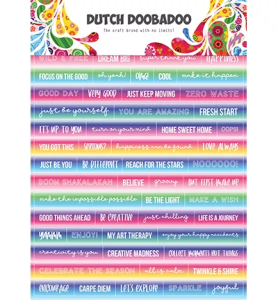Dutch Doobadoo Dutch Sticker Art Text Mandalas