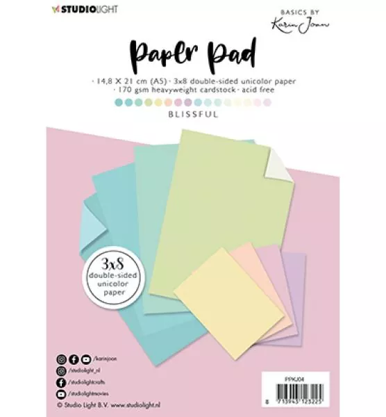 Studiolight Paper Pad Pattern Paper Blissfull Basics by Karin Joan nr.4