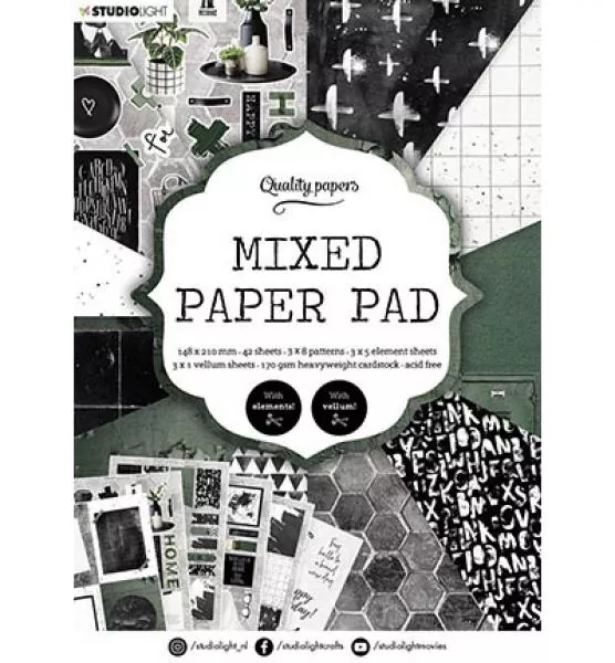 Studio Light SL Mixed Paper Pad Pattern paper Essentials nr.161