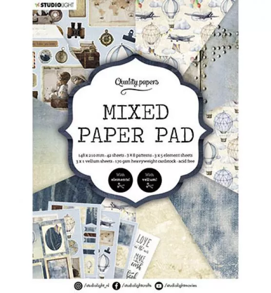 Studiolight Mixed Paper Pad Pattern paper Essentials nr.162