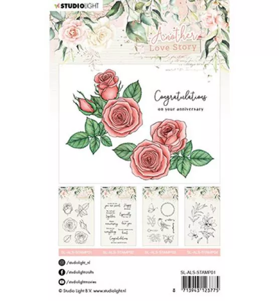 Studiolight Clear Stamp Rose flower Another Love Story nr.1