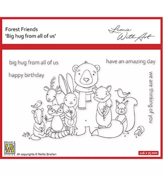 Nellie Snellen Stamp Set 2: Big hug from all of us