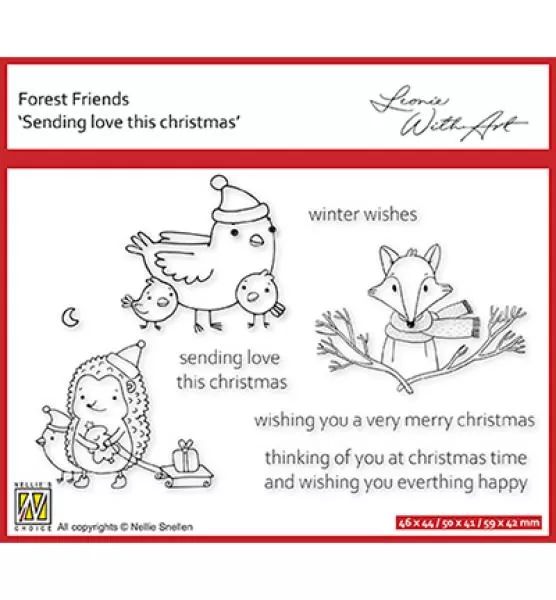 Nellie Snellen Stamp Set 4: Sending love this Christmas