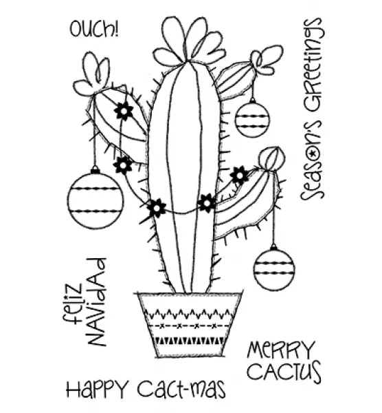 Woodware, Stempelset Merry Cactus