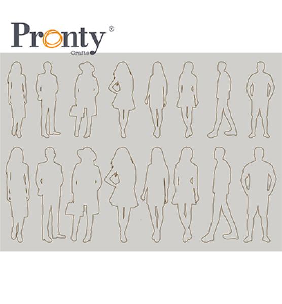 Pronty, Grey Chipboard Pay it Forward Silhouette