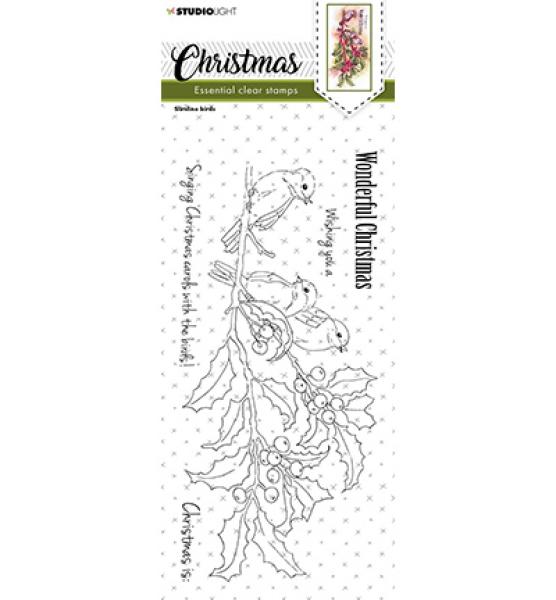 Studio Light • Stempel Christmas Slimline birds Essentials nr.241