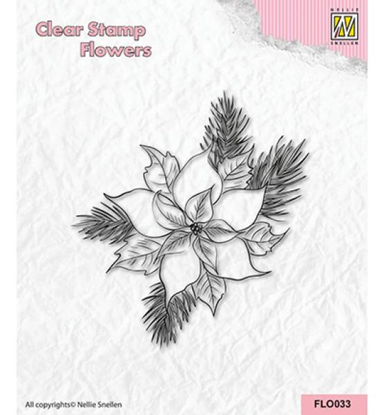 Nellie's Choice Stamp Poinsetta