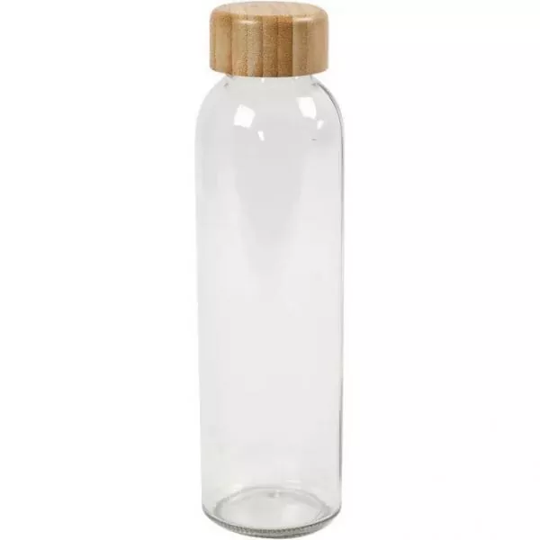 Deco Company - Glasflasche mit Bambusdeckel