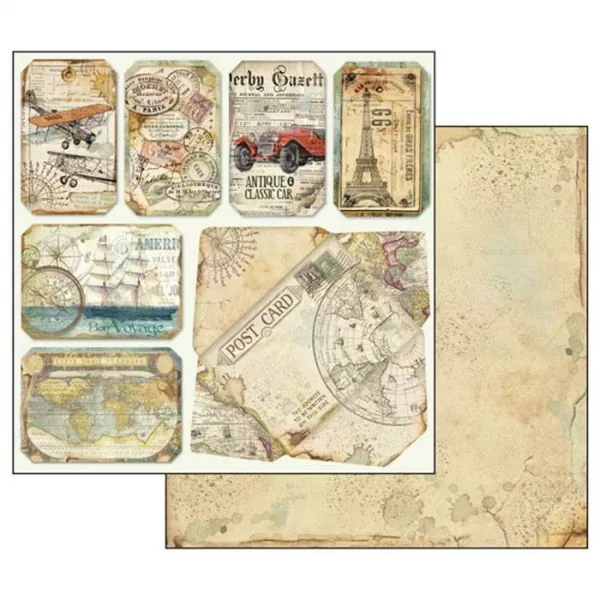 Stamperia, Scrapbook Block Around the World 12x12 Inch Paper Pack