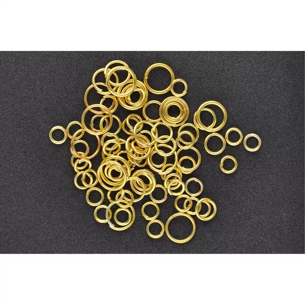 Spaltringe 3,5-7,5 mm sortiert, gold, Meyco