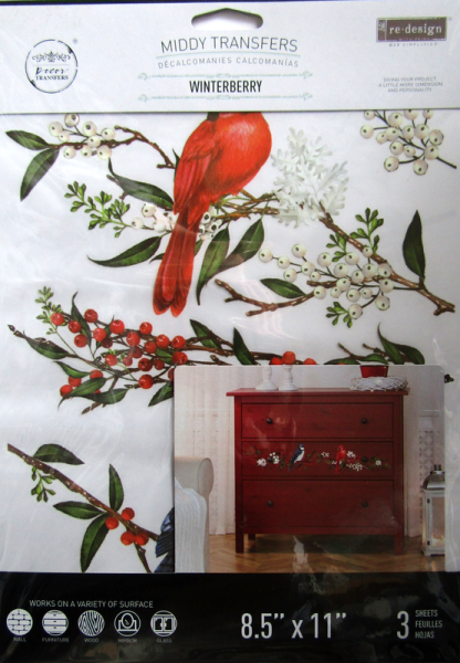 Re-Design with Prima, Winterberry Middy Transfers