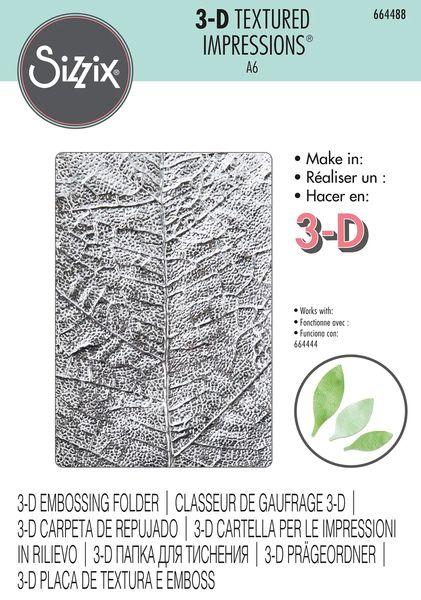 Sizzix, 3D Textured Impressions Leaf Veins
