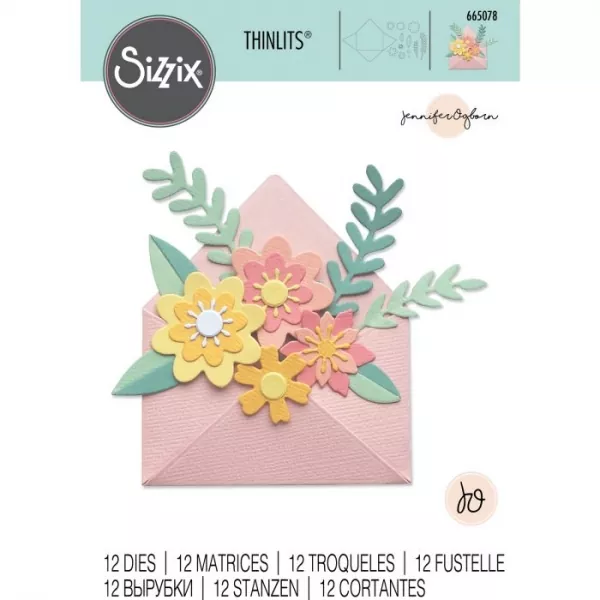 Sizzix Thinlits Die Set Flowers with Envelope