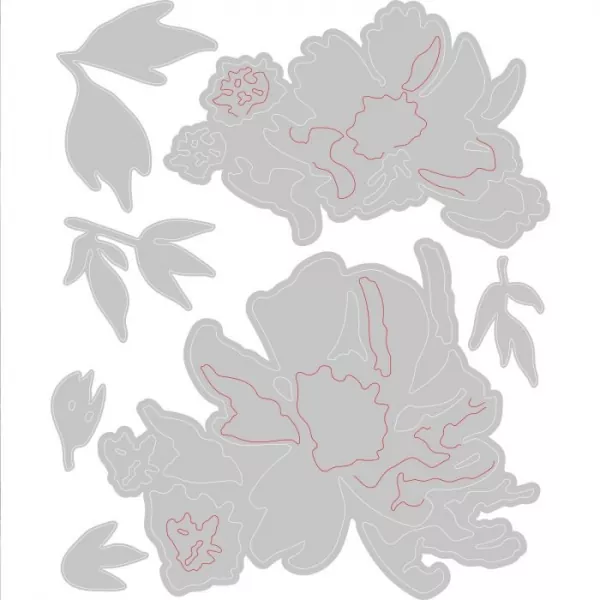 Sizzix • Thinlits die set Brushstroke flowers #1