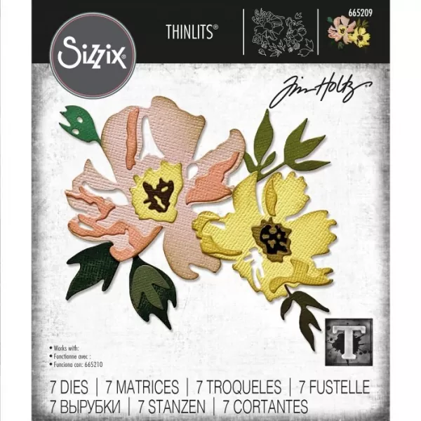 Sizzix • Thinlits die set Brushstroke flowers #1