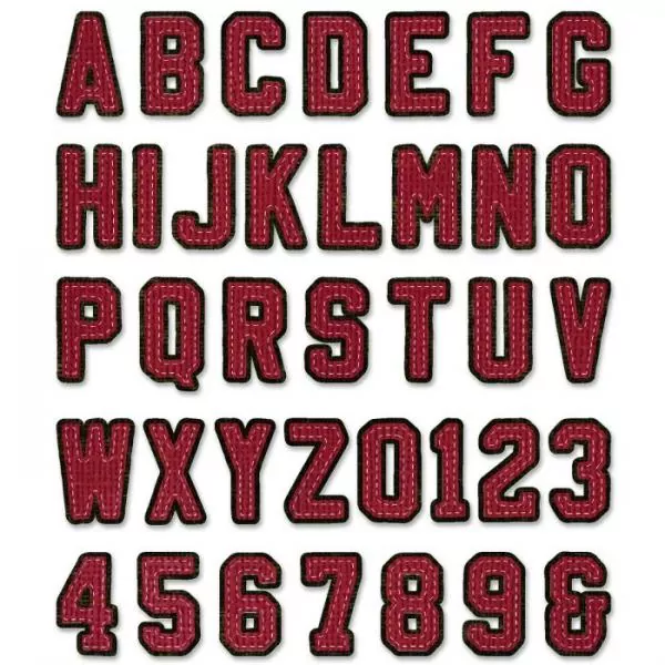 Sizzix • Thinlits die set Alphanumeric varsity